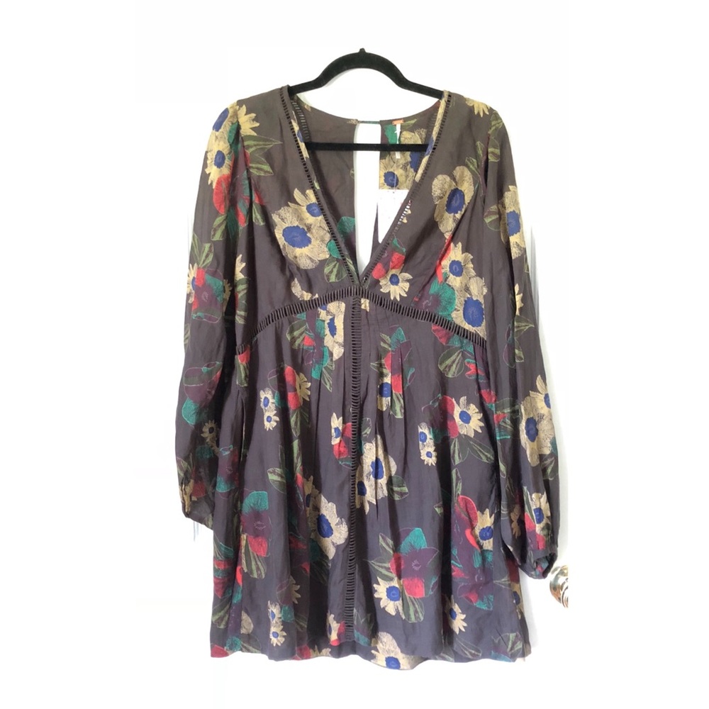 Free People Floral Print Mini Dress